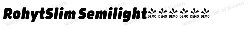 RohytSlim Semilight字体转换